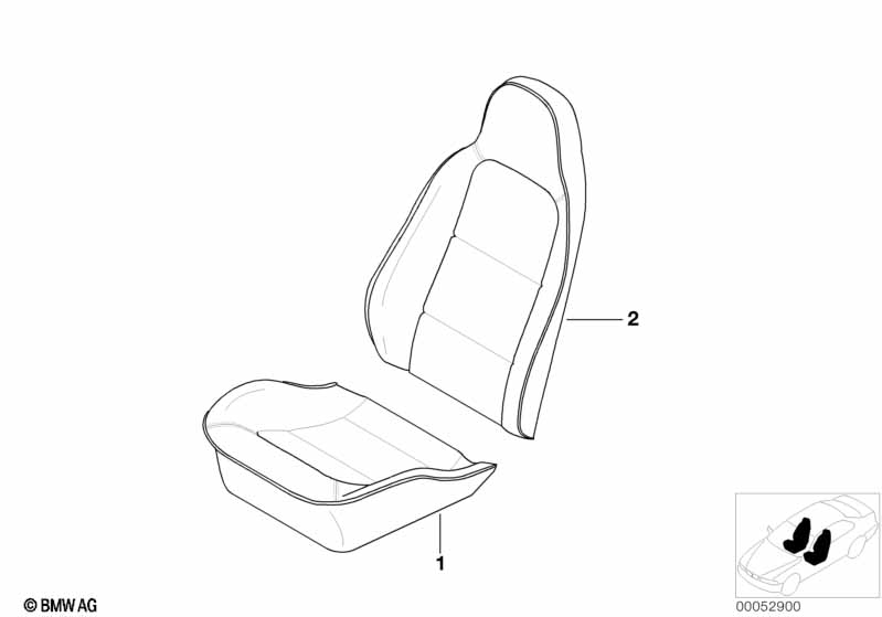 Individual basic seat covers with strip