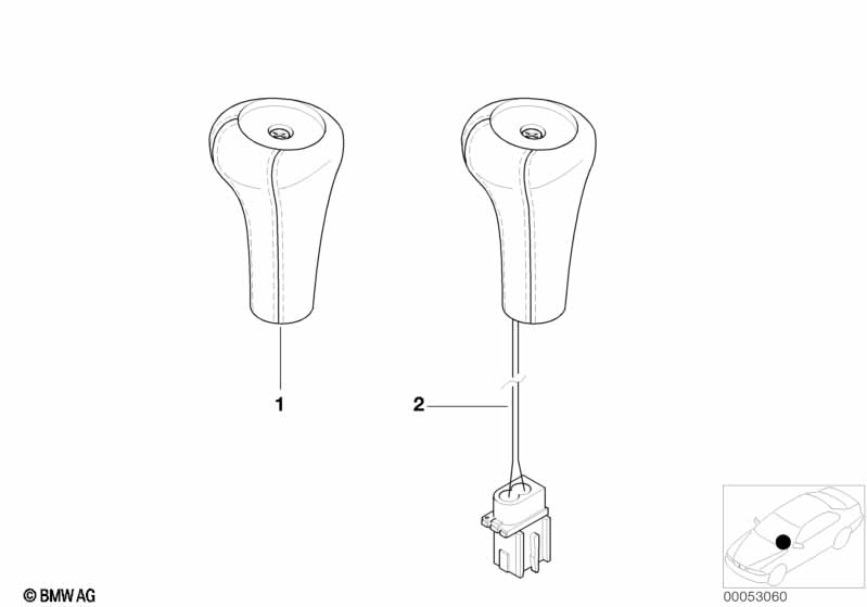 Genuine BMW 25112228742 E36 Illuminated Leather Shifting Knob M-SPORT/6-GANG (Inc. M3) | Duco Car Parts UK Car Parts