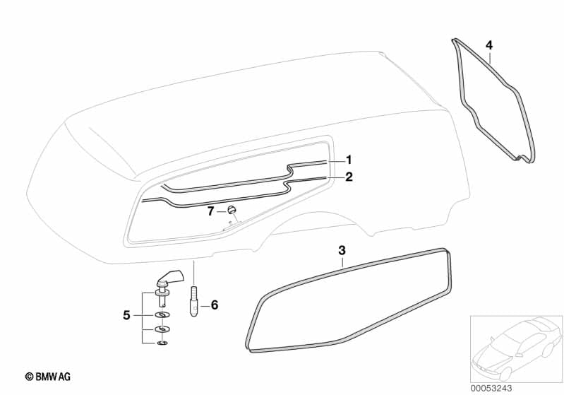 Pieces de hardtop / bati