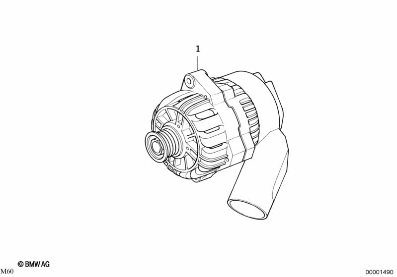 Genuine BMW 12311704082 E34 E31 E32 Exch. Compact Alternator 140A (Inc. 740i, 840i & 730iL) | ML Performance UK Car Parts