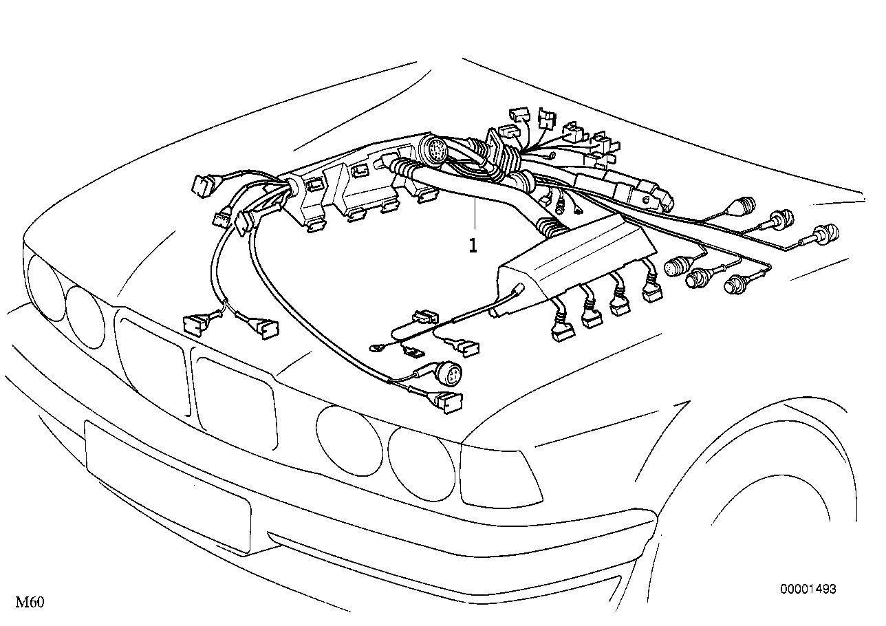 Genuine BMW 12511742035 E34 Engine Wiring Harness Dme+Egs+Asc (Inc. 540i) | ML Performance UK Car Parts