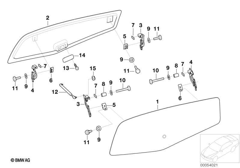 Pieces de hardtop : abattant lateral