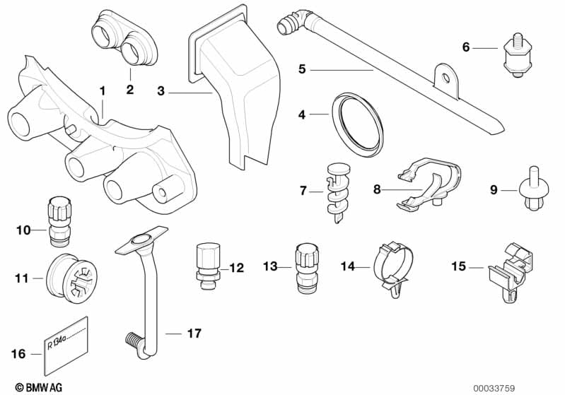 Diverse small parts
