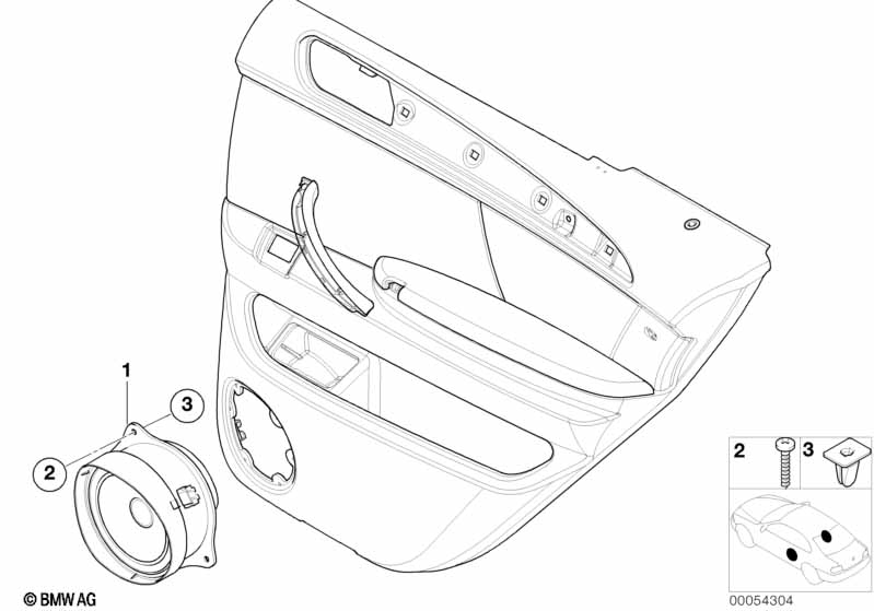 Single parts, Stereo System, door rear