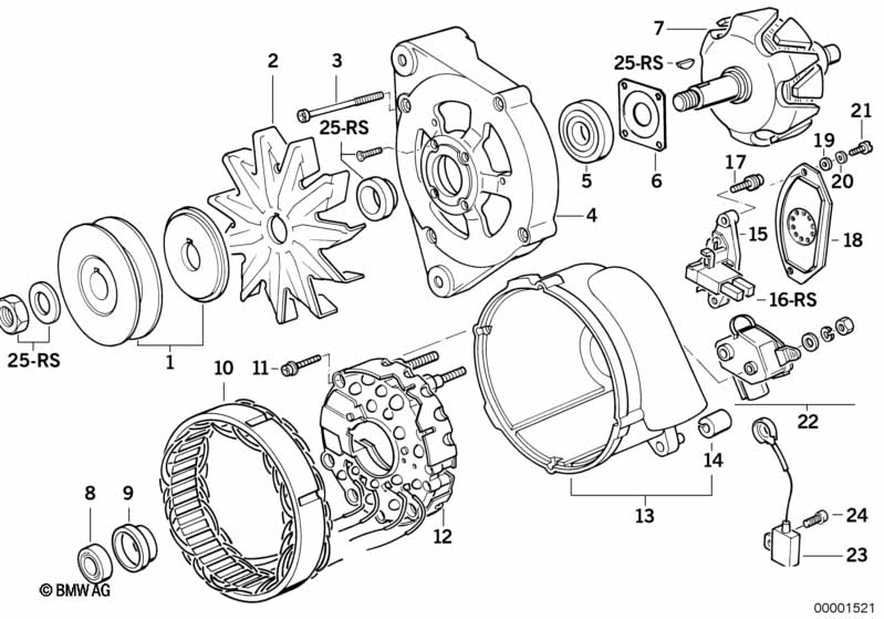 Genuine BMW 12311722983 E34 E32 Pulley (Inc. M5 3.8, 730i & 730iL) | ML Performance UK Car Parts