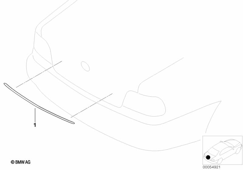 Retrofit, chrome strip, trunk lid