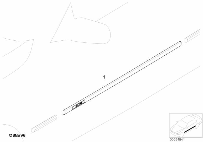 Genuine BMW 51132695681 E39 M Molding, Door, Front Left SCHWARZ (Inc. 540i, 525i & 535i) | ML Performance EU Car Parts