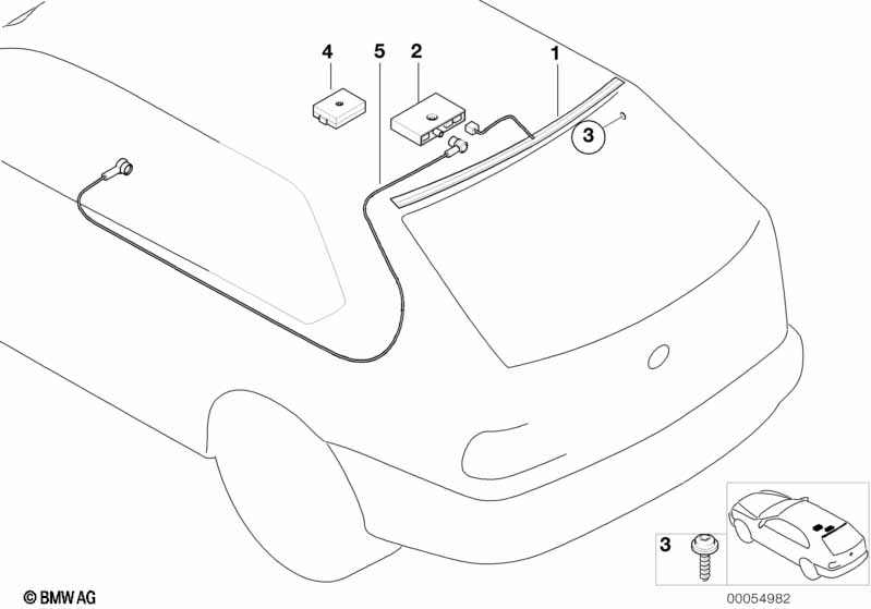 Rear window antenna