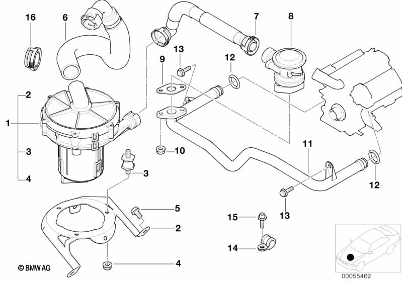 Genuine BMW 11721438104 E53 Suction Pipe (Inc. X5 4.4i & X5 4.6is) | ML Performance UK Car Parts