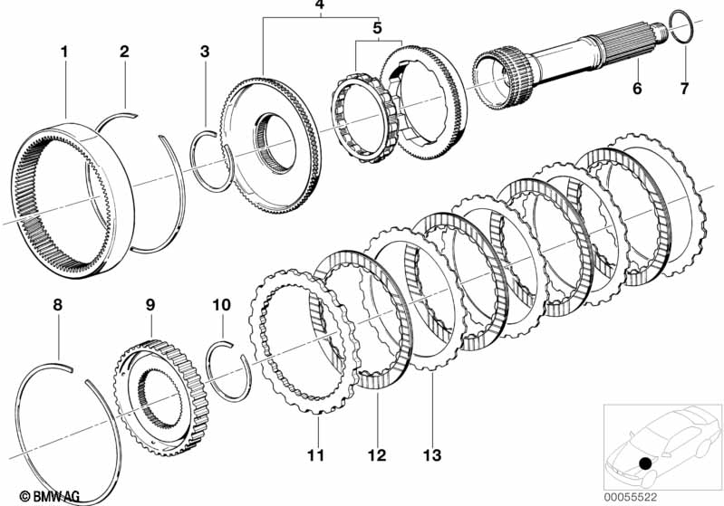 ZF 4hp22/24 drive clutch E