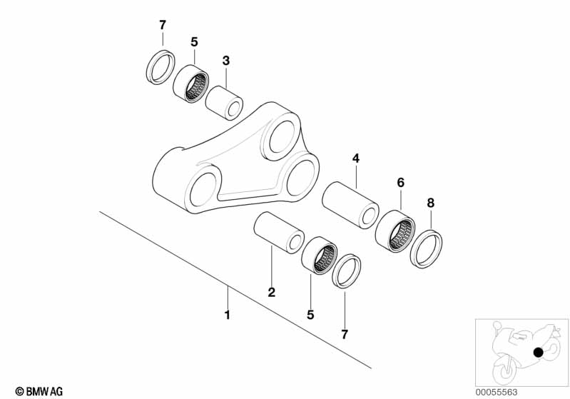 Rear swing arm linkage components