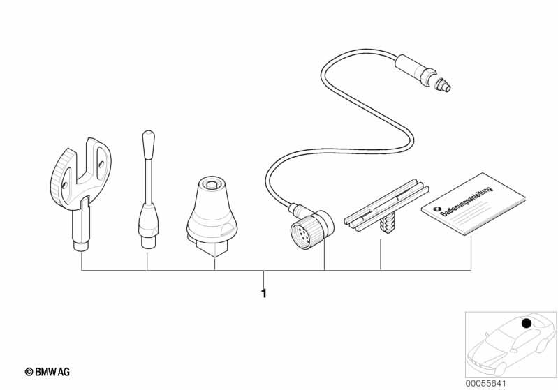 Install.kit, telephone roof antenna