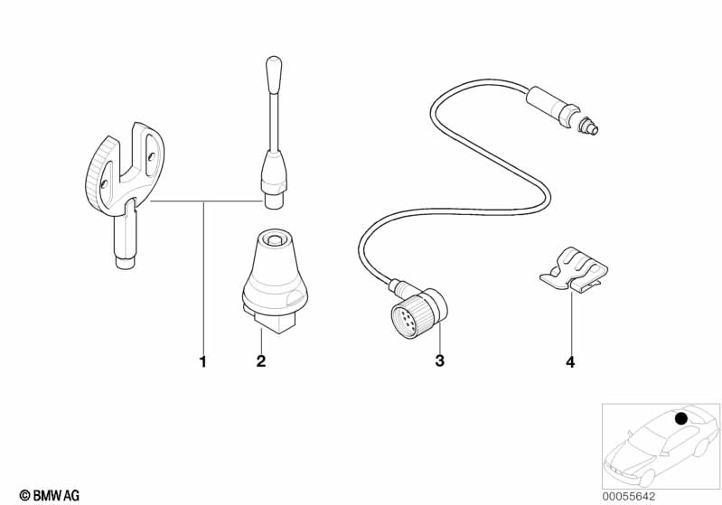 Single parts f telephone roof antenna