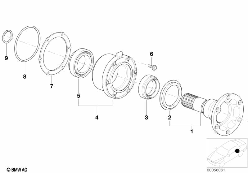 Drive flange suspension/gasket