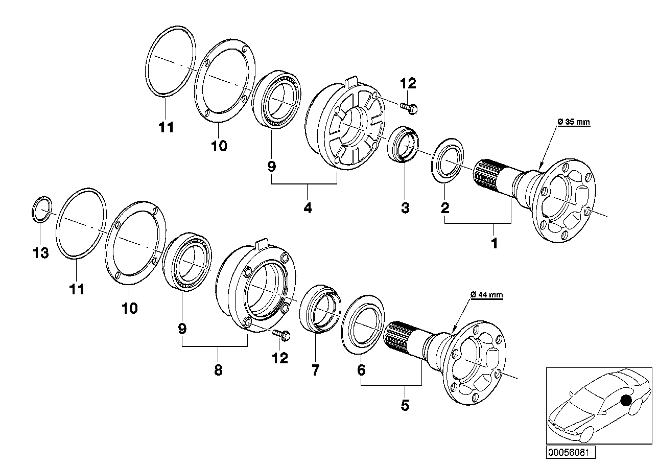 Genuine BMW 33139065731 E36 E30 Spacer Rings Set 1,61mm-1,82mm (Inc. 323i, 320i & 324d) | ML Performance UK Car Parts