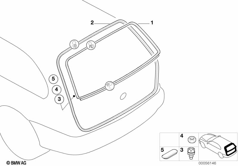 Trunk lid gasket