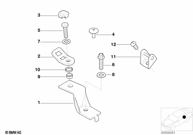 Bracket, child seat fastening