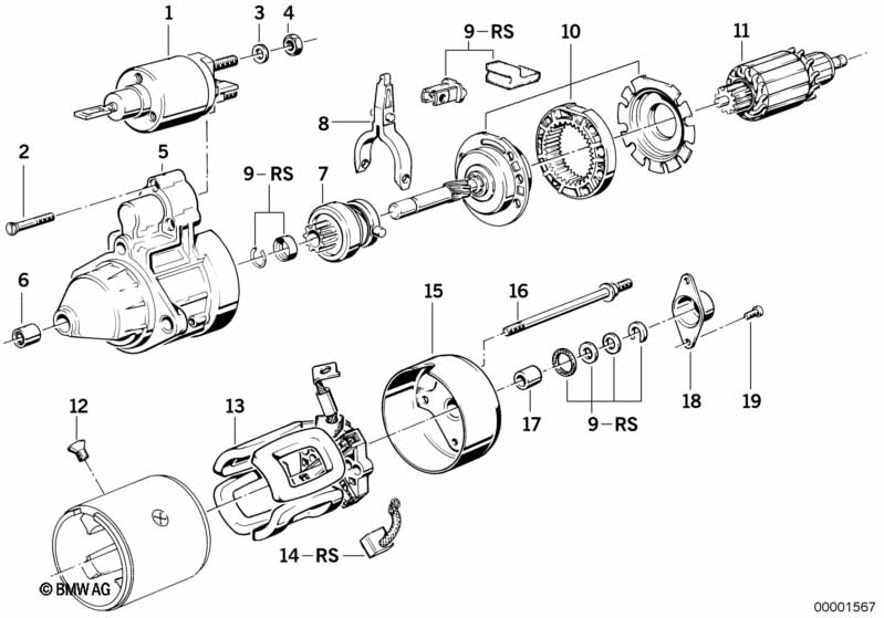 Starter parts 2,2kw