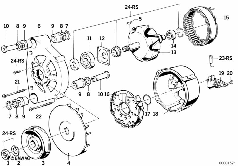 Genuine BMW 12311276226 E23 E24 E28 Lock Ring (Inc. 533i) | ML Performance UK Car Parts