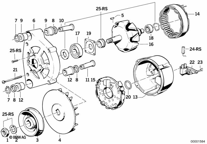 Alternator parts 65a