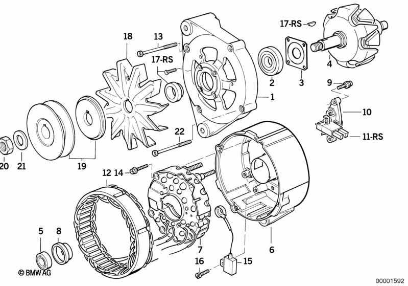 Alternator parts 90a