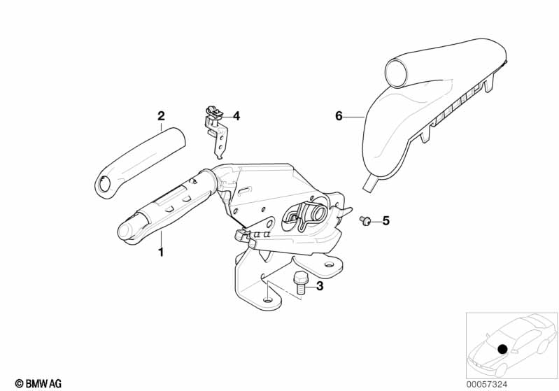 Genuine BMW 34416753617 E52 Leather Handbrake Lever CREMATA (Inc. ALPINA V8 & Z8) | ML Performance EU Car Parts
