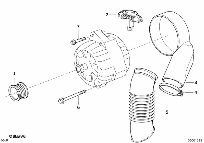 Genuine BMW 12311747565 E31 Air Channel (Inc. 840Ci & 840i) | ML Performance UK Car Parts