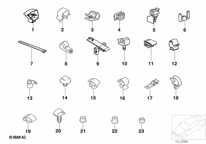 Genuine BMW 12521704608 E39 E31 E38 Cable Holder (Inc. 840i, 530d & 850Ci) | ML Performance UK Car Parts