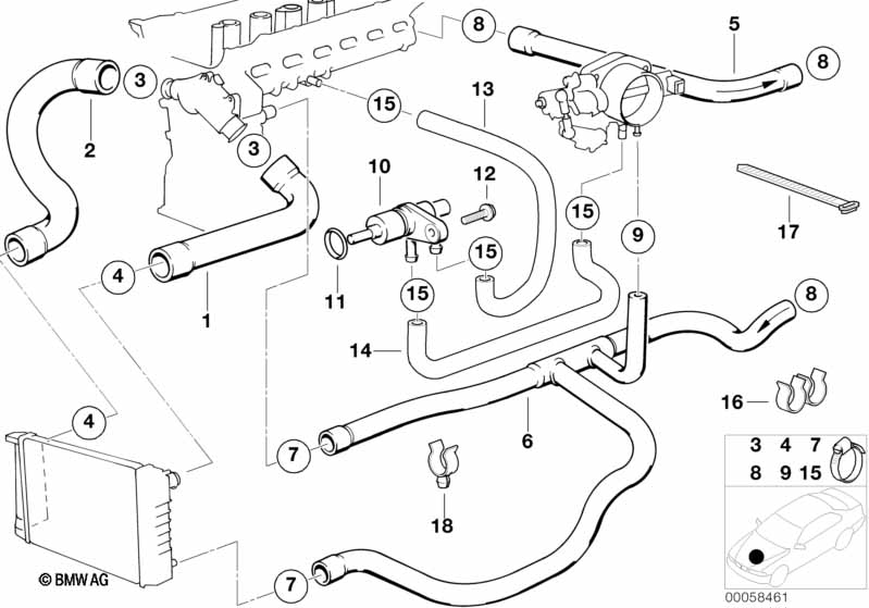 Cooling System Water Hoses
