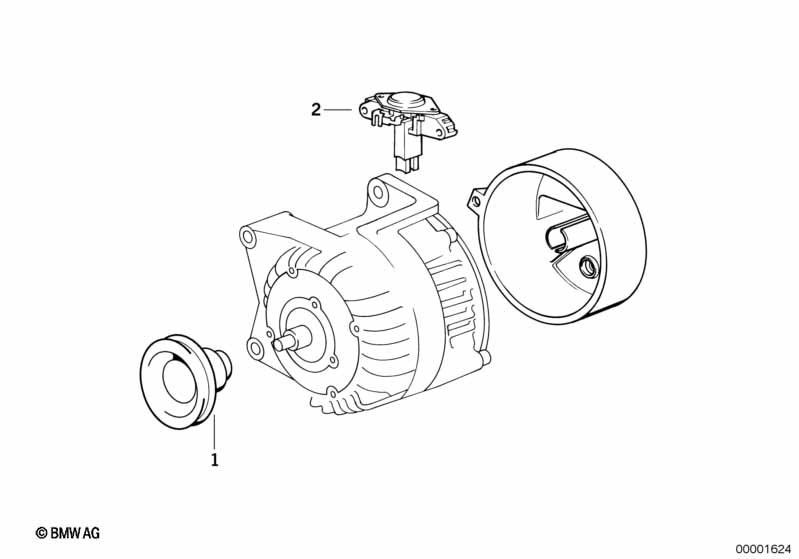Alternator, individual parts 70A