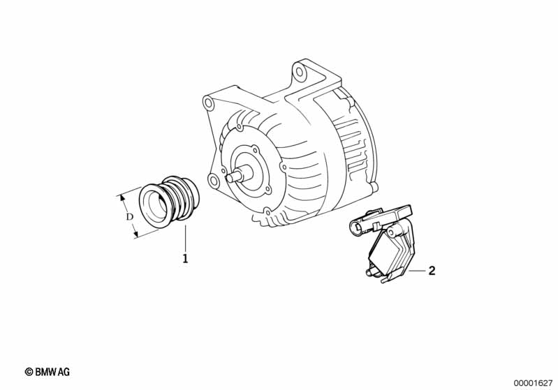 Alternator, individual parts 80A