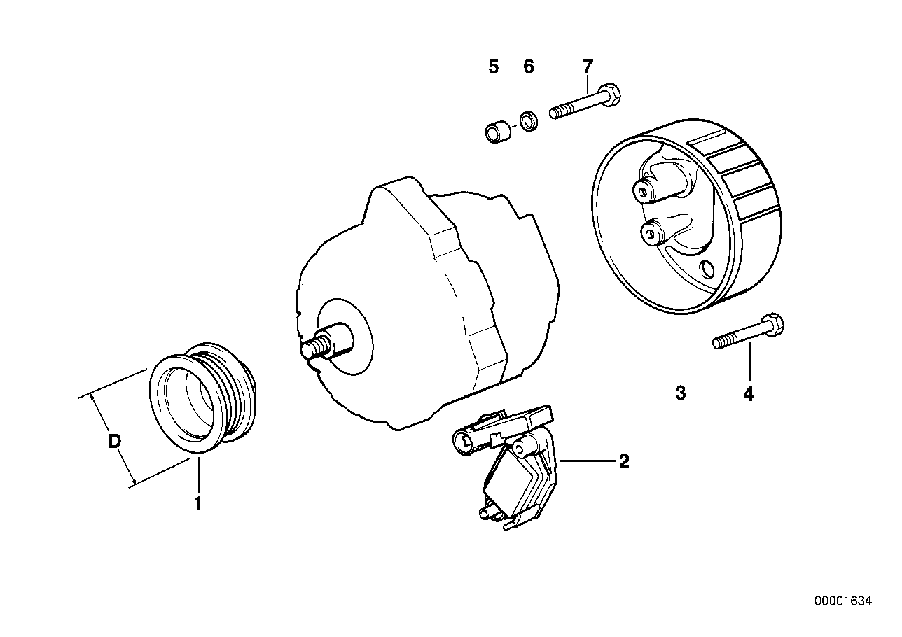 Genuine BMW 12317789982 E53 E64 E65 Pulley D=58,8mm (Inc. 530xd, 318td & 320d) | ML Performance UK Car Parts