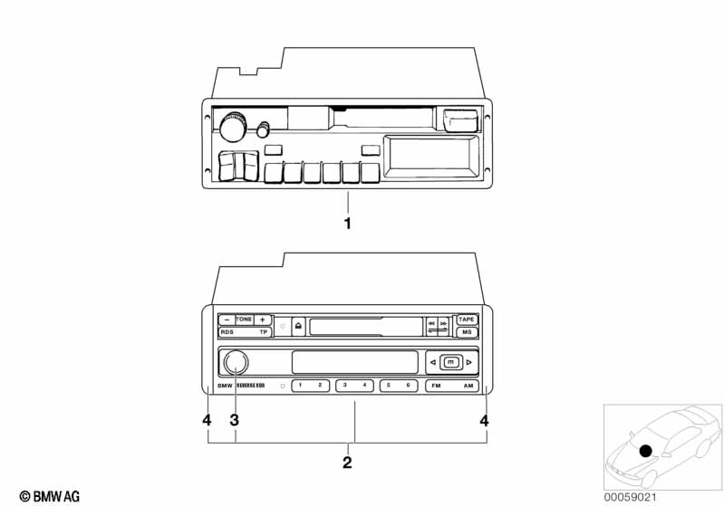 Radio BMW Reverse RDS