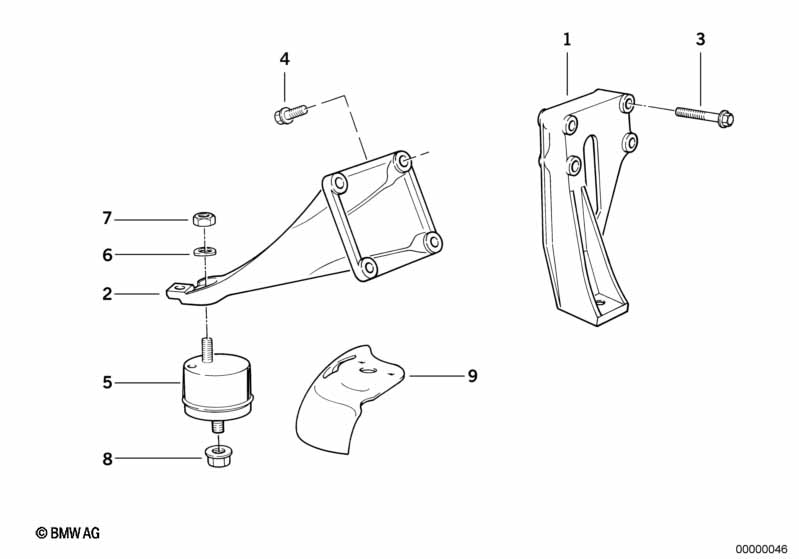 Genuine BMW 11811136537 E34 Supporting Bracket Left (Inc. 520i & 525i) | ML Performance UK Car Parts