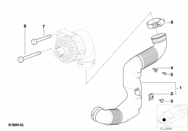 Genuine BMW 12311432463 E36 Air Channel (Inc. Z3) | ML Performance UK Car Parts