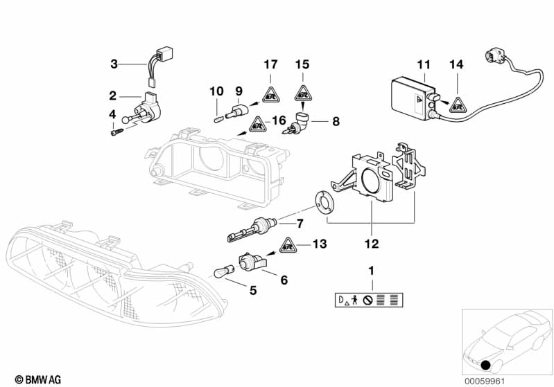 Genuine BMW 63128370892 E39 E53 Bulb Socket, Parking Light (Inc. 540i, 523i & X5 3.0i) | ML Performance UK Car Parts