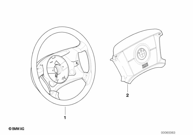 Wood/leather steering wheel rim