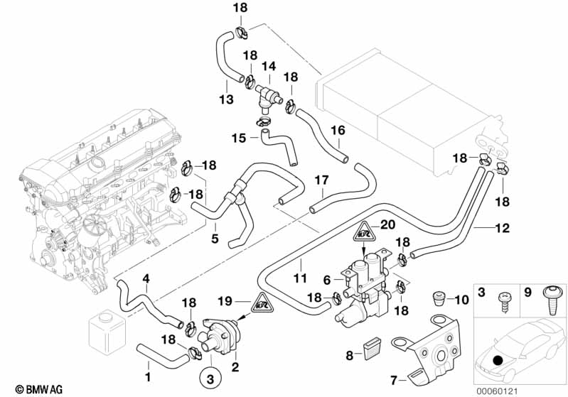 Genuine BMW 64218375525 E39 Hose F Check Valve And Engine Return (Inc. 530i, 525i & 520i) | ML Performance EU Car Parts