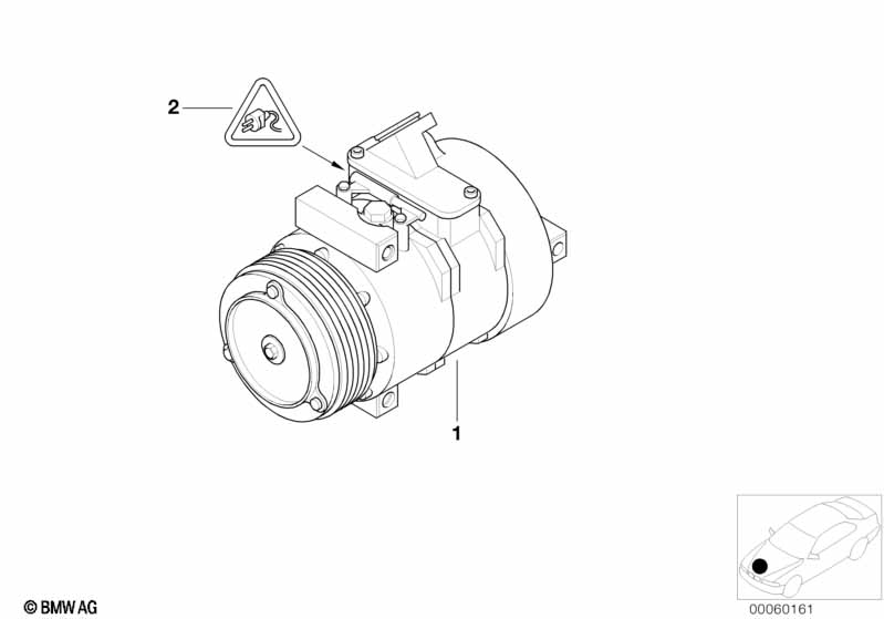 Genuine BMW 64526904017 E39 E38 Exchange Air Conditioning Compressor (Inc. 525tds, 525td & 725tds) | ML Performance UK Car Parts