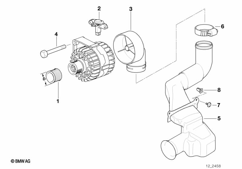 Alternator, individual parts 120A