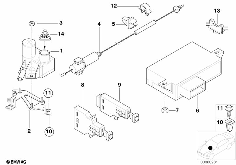 Genuine BMW 65718380085 E39 Bowden Cable F Cruise Control (Inc. M5, 540iP & 535i) | ML Performance UK Car Parts