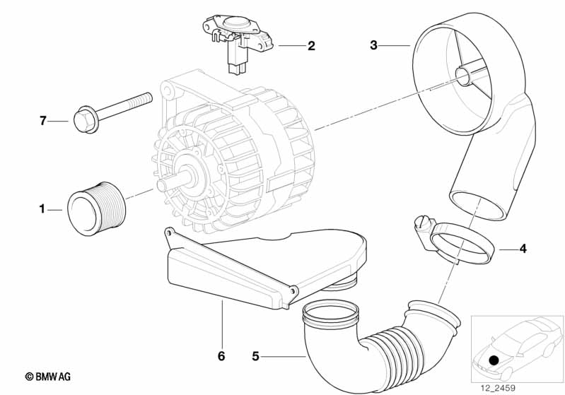 Alternator, individual parts 120A