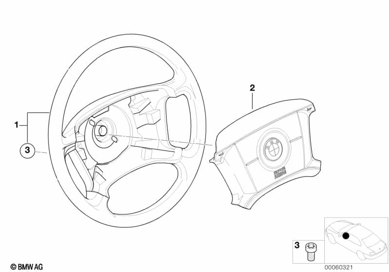Steering wheel airbag
