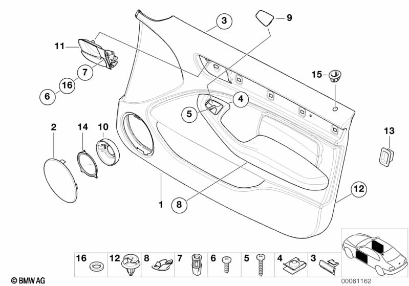 Genuine BMW 51418224600 E46 Door Trim Panel, Front Right HELLBEIGE (Inc. 330i, 330xi & 330xd) | ML Performance EU Car Parts