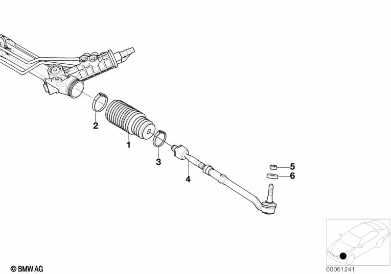 Genuine BMW 32211096988 E52 Tie Rod (Inc. Alpina V8 & Z8) | ML Performance UK Car Parts