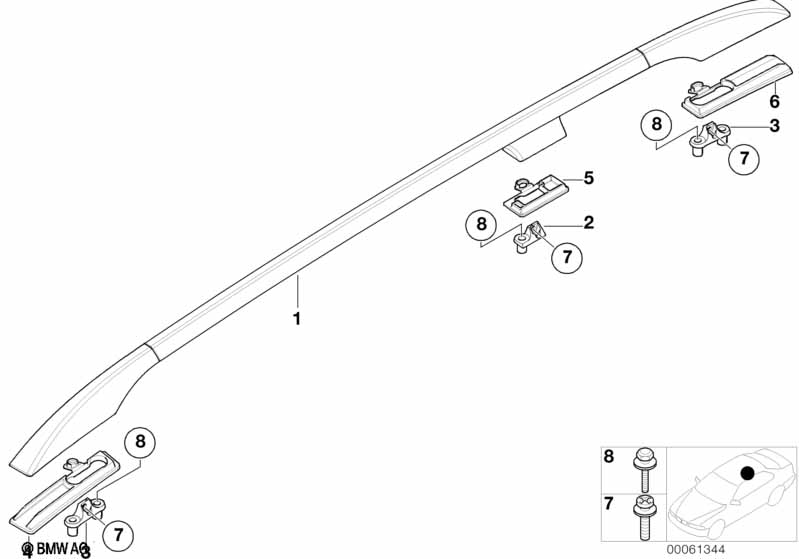 Roof moulding/Roof rail
