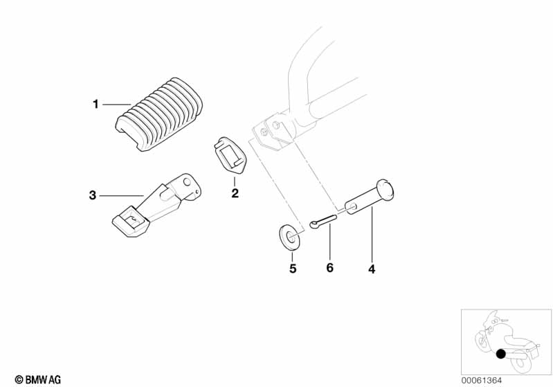 Rear footrests