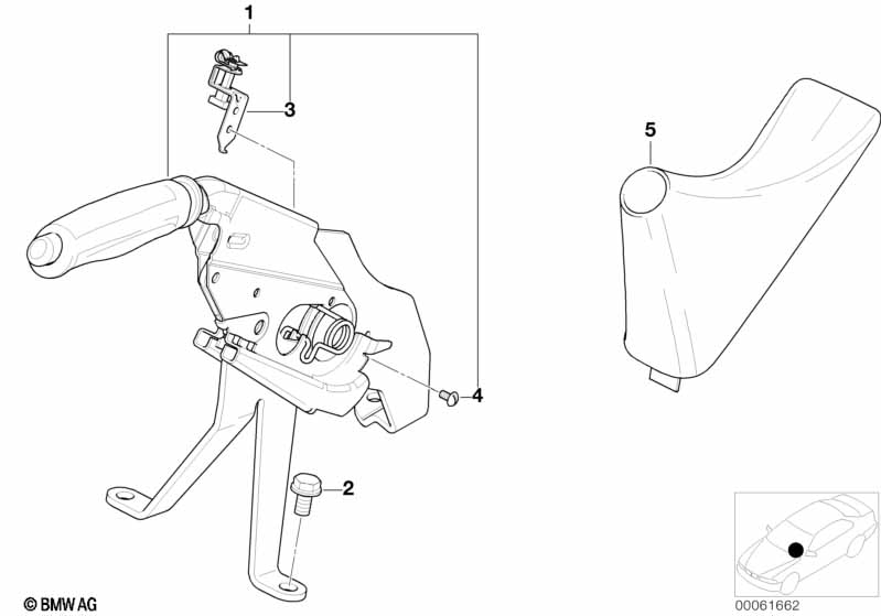 Genuine BMW 34427144283 E53 Leather Handbrake Lever Cover SCHWARZ (Inc. X5 3.0i, X5 4.6is & X5 3.0d) | ML Performance UK Car Parts