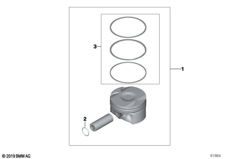 Genuine BMW 11257536373 E66 E87 E91 Mahle Piston (Inc. Z4 3.0si, 525i & 130i) | ML Performance UK Car Parts