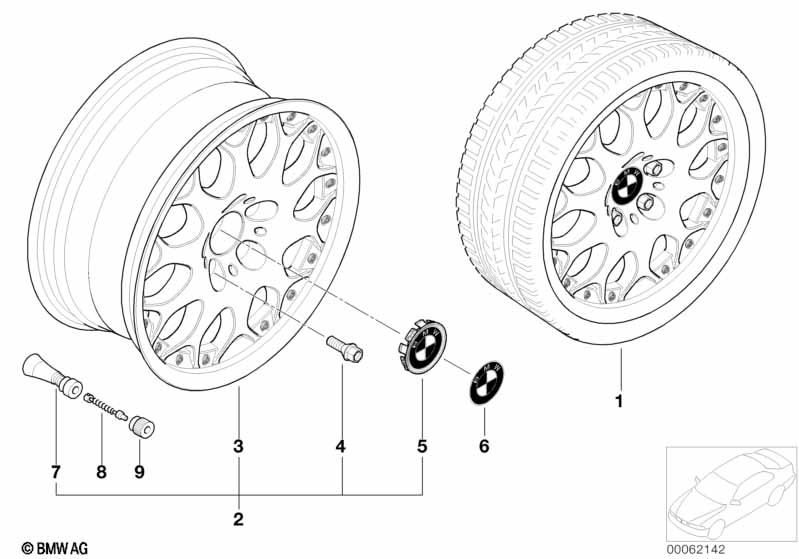 BMW Composite wheel, Y-spoke 80